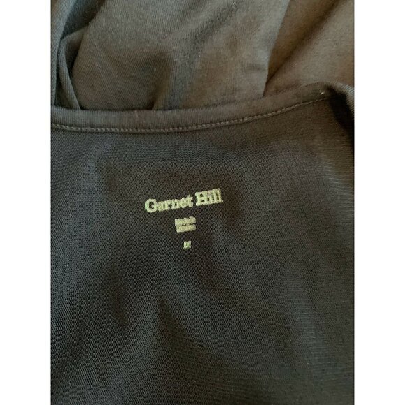 GARNET HILL Dress Women Medium Black Faux Wrap - Picture 4 of 6